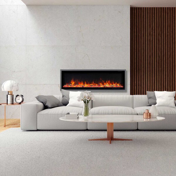 Slim 50 inch electric fireplace